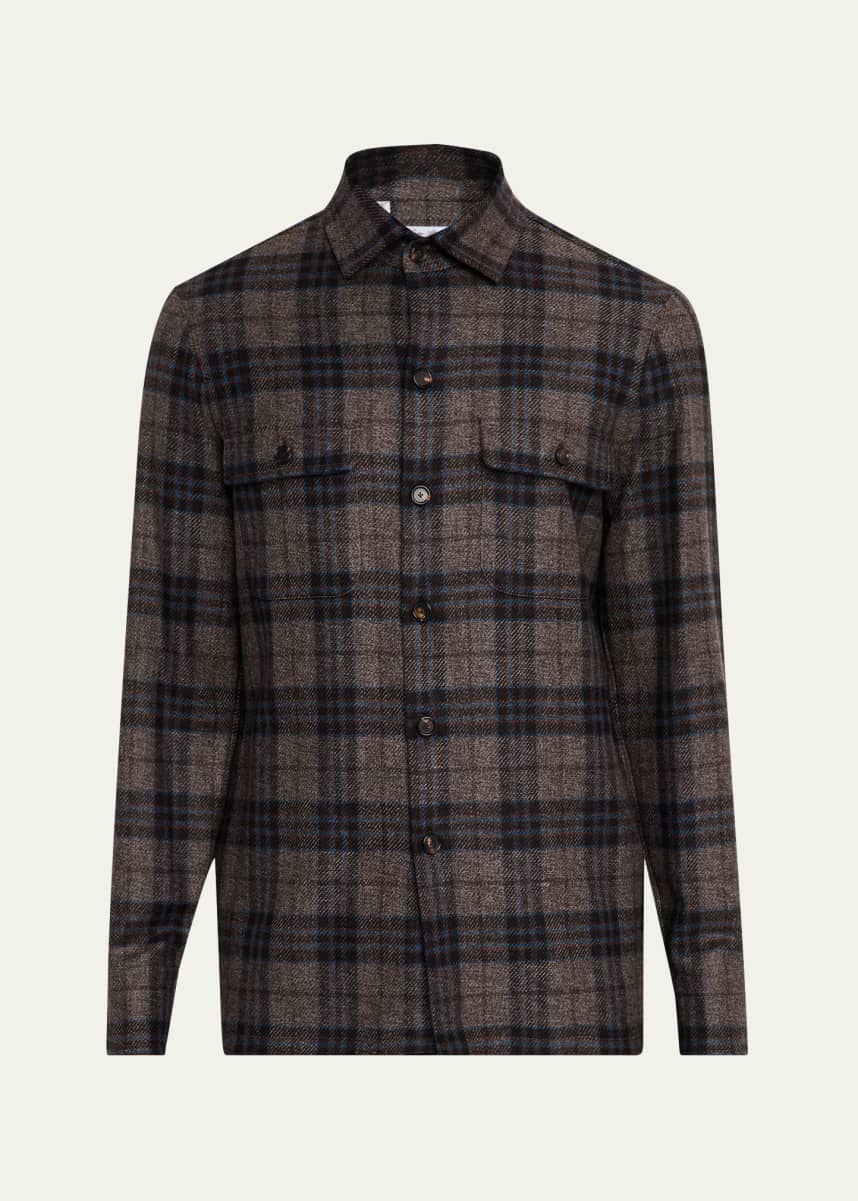 Cesare Attolini Men's Plaid Cashmere Jacket
