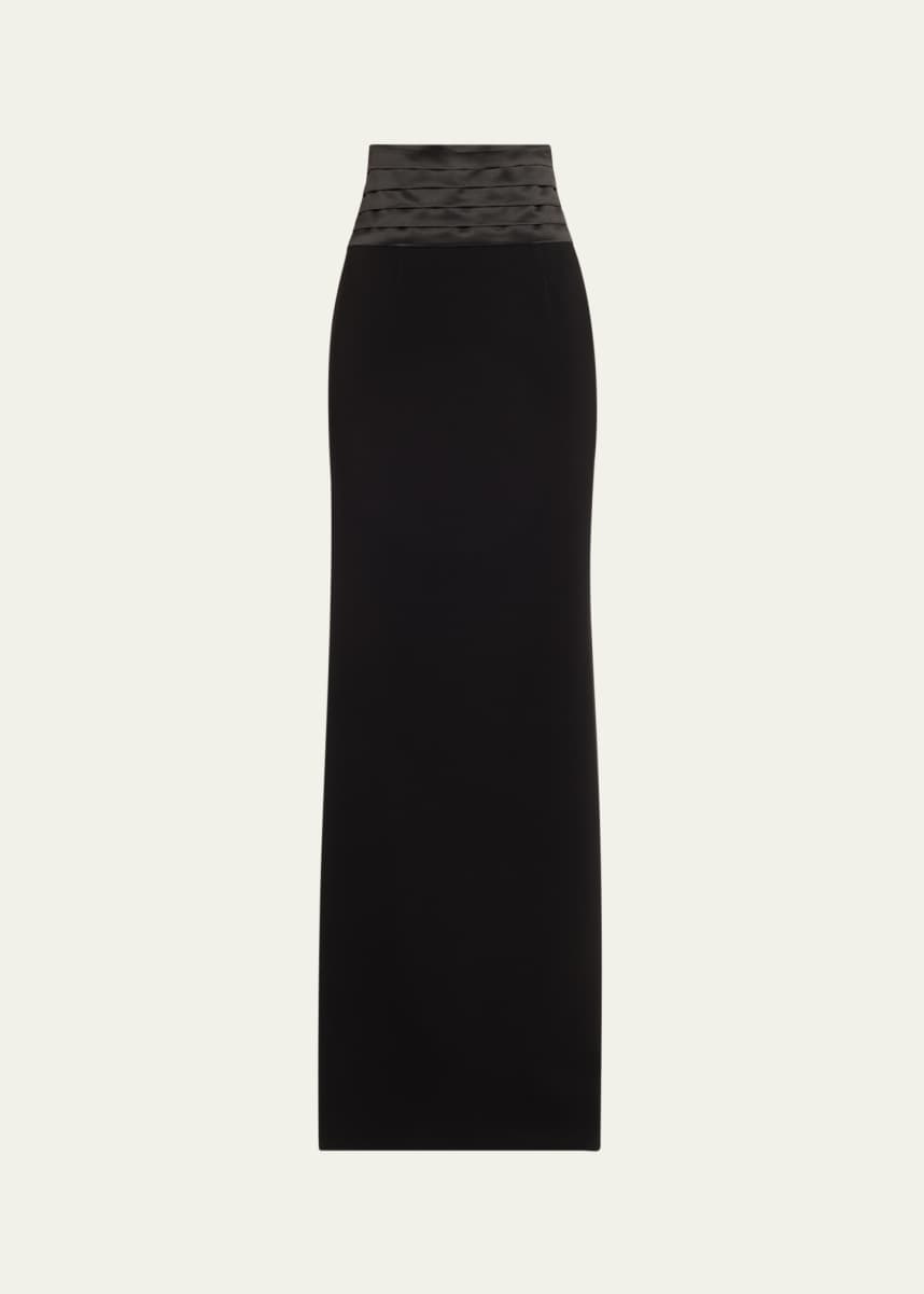 Sergio Hudson Long Cummberbund Evening Skirt