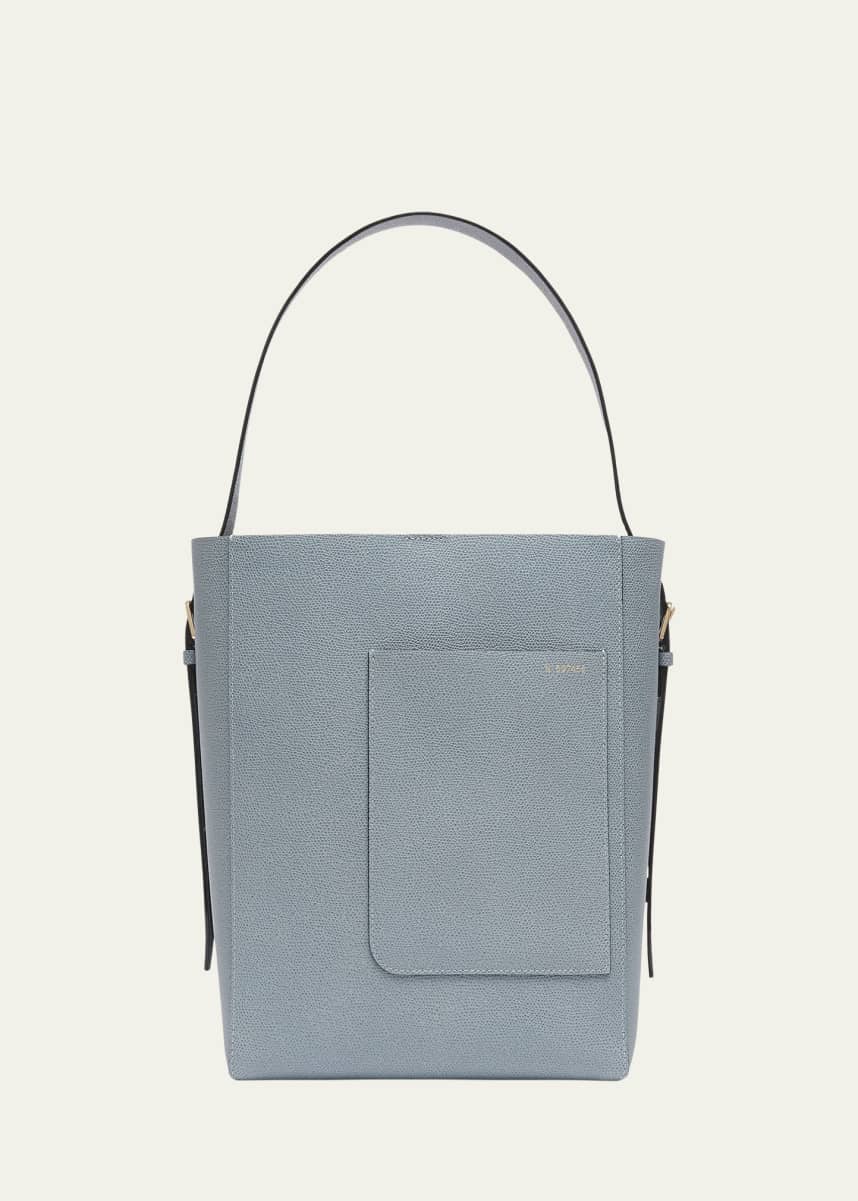 トートバッグ Valextra FW25 Handbags (WBSF0074028LOC99 WW) Women's Nude Pink Leather bucket mini bag | Valextra Soft