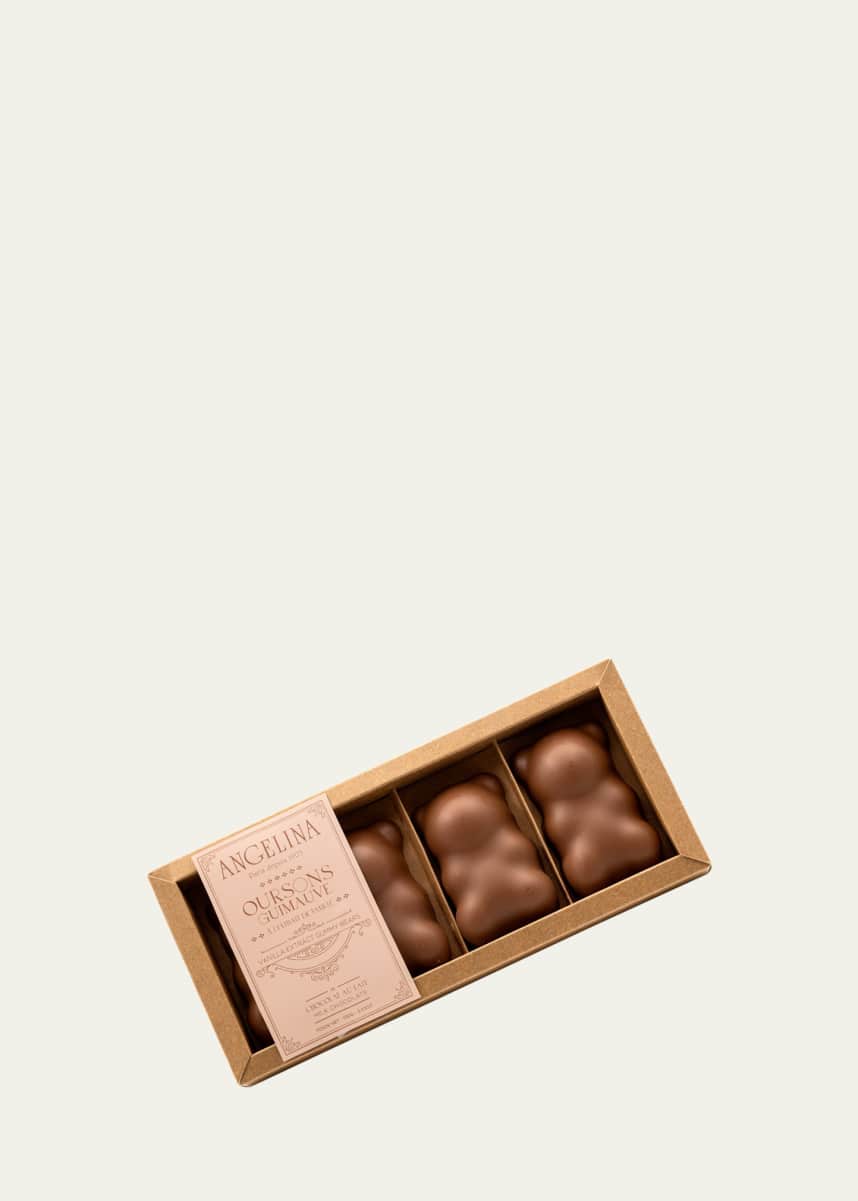 Angelina Chocolate-Covered Marshmallow Bears, 4 Count