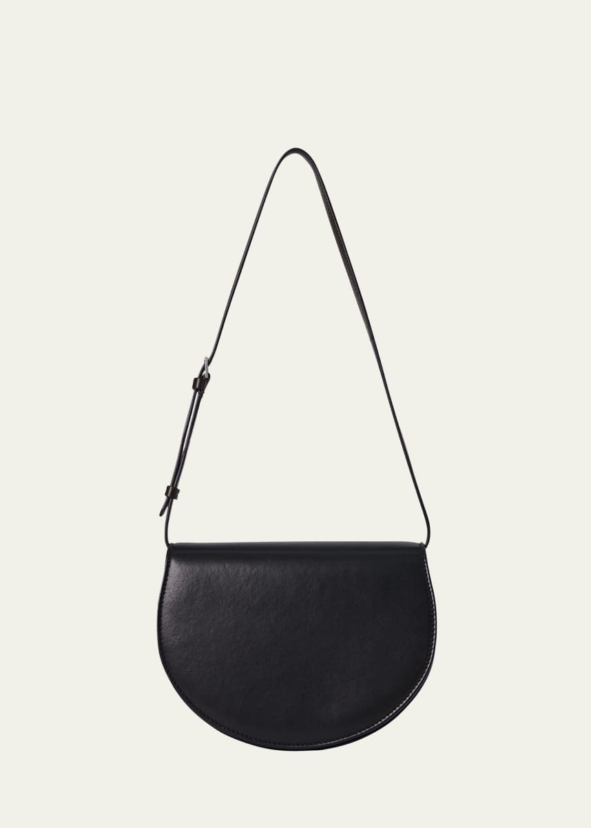 THE ROW Canteen Saddle Shoulder Bag in Napa Leather
