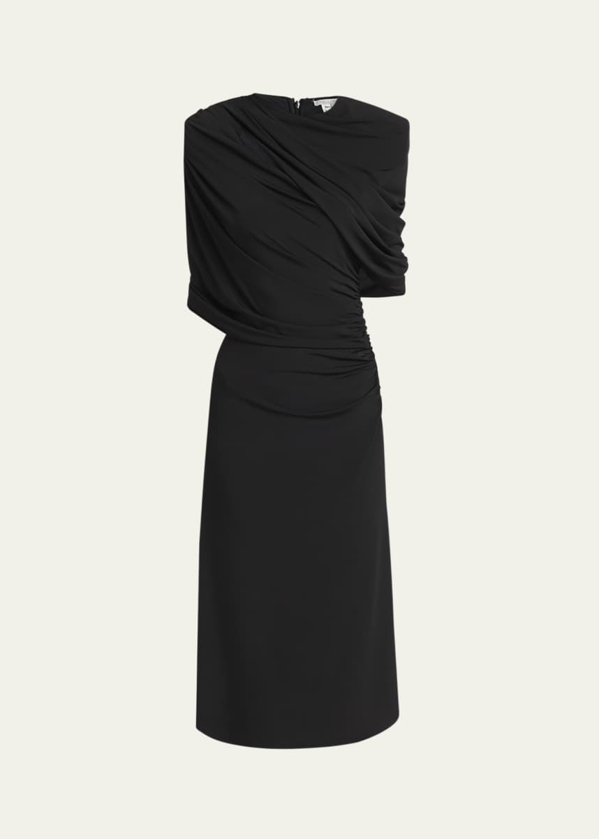 Stella McCartney Draped Cape Midi Dress