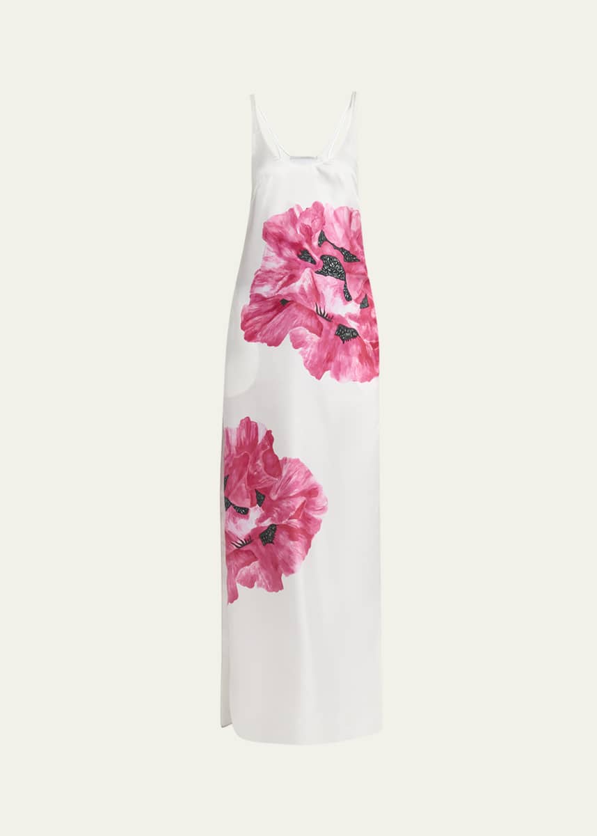 Stella McCartney Flower Print Silk Tank Gown