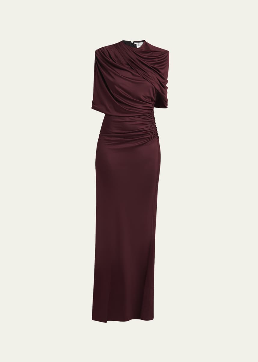 Stella McCartney Long Draped Cape Cutout Gown