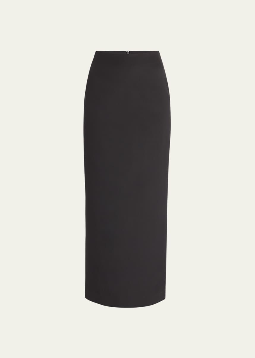 THE ROW Bartelle Long Wool Pencil Skirt