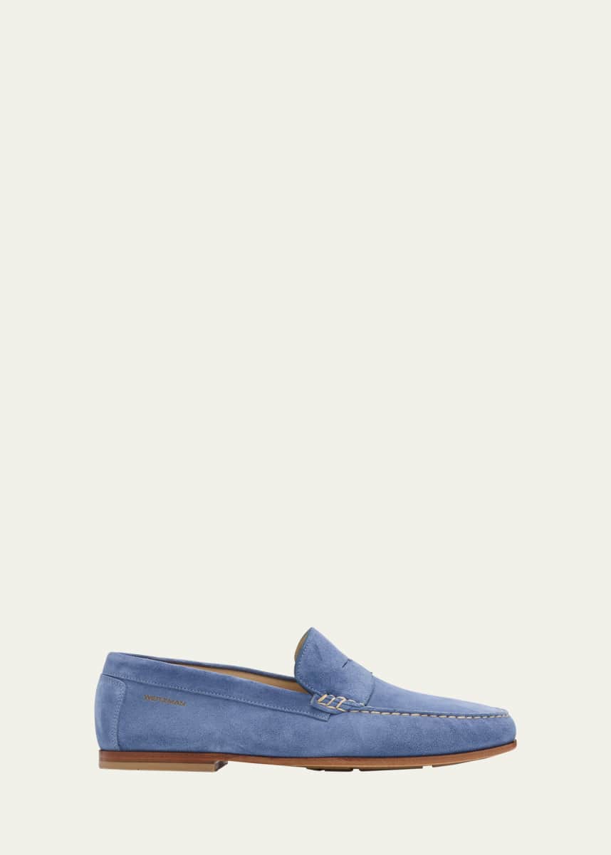 Stuart Weitzman Men's Brady Suede Penny Loafers