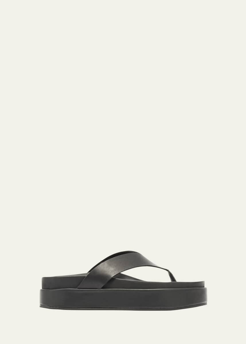 Ancient Greek Sandals Charys Leather Flatform Thong Sandals