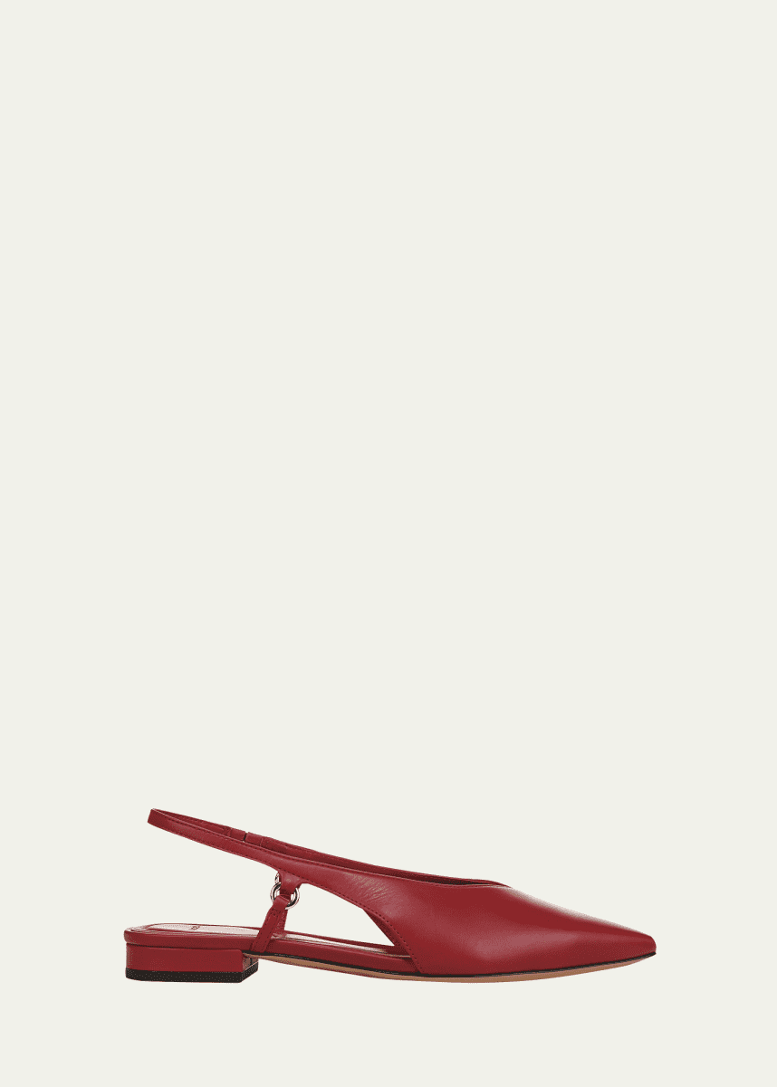 Vince Ines Leather Slingback Ballerina Flats