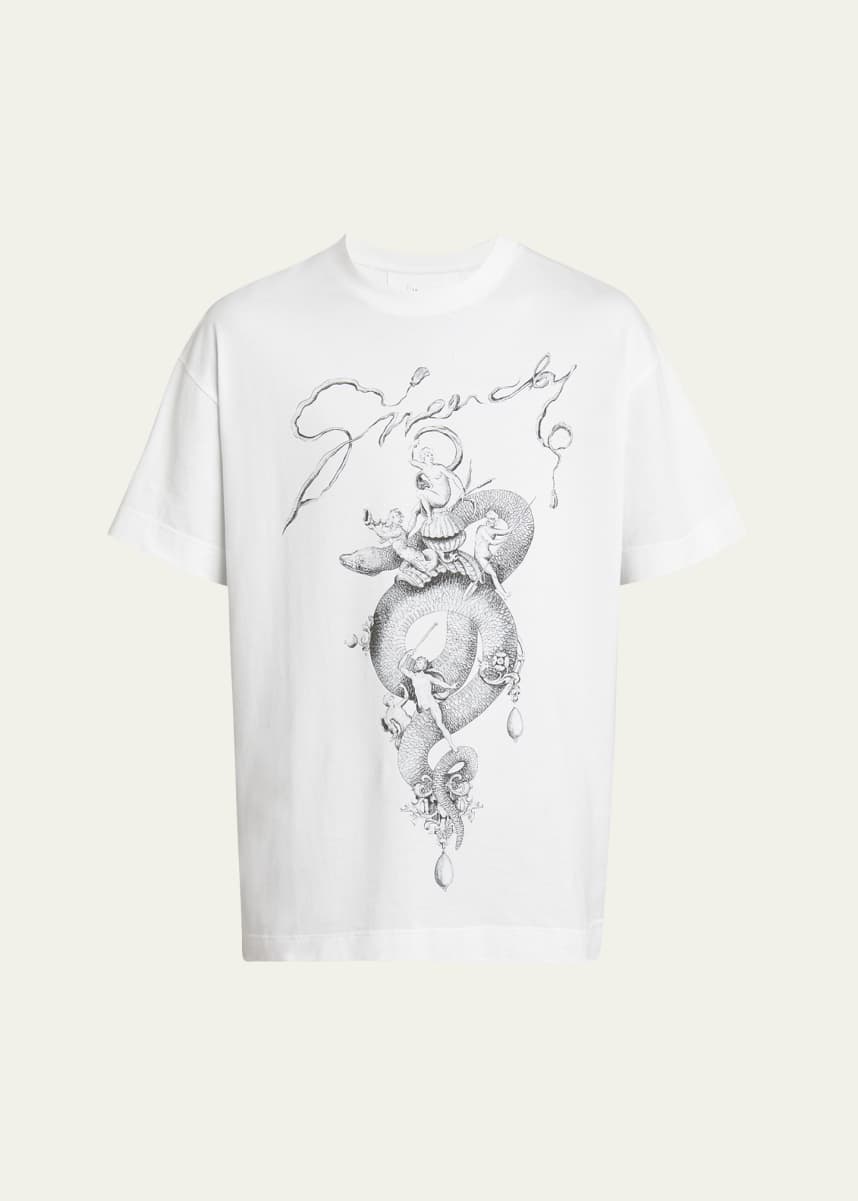 Givenchy Men's Jersey CNY Snake-Print T-Shirt