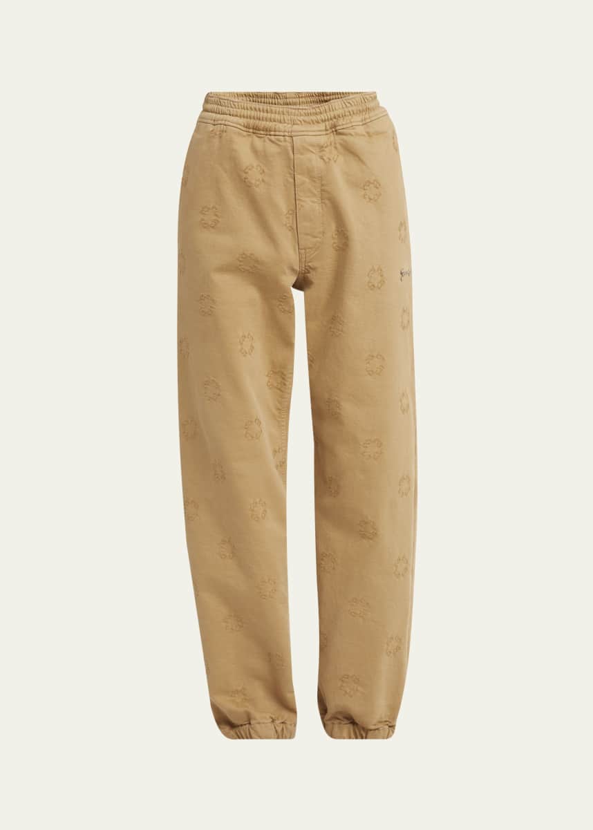 Givenchy Men's Felpa-Effect Monogram Denim Pants