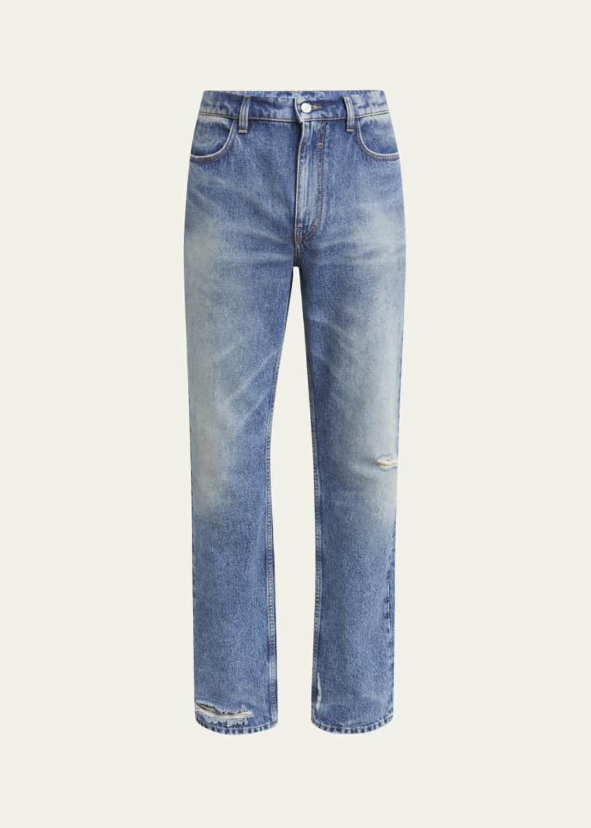 Givenchy Men's Faded Straight-Leg Jeans
