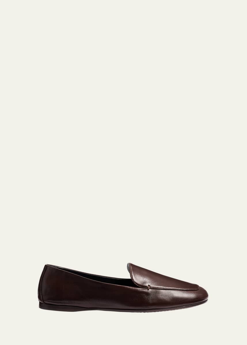 Khaite Monroe Leather Ballerina Loafers
