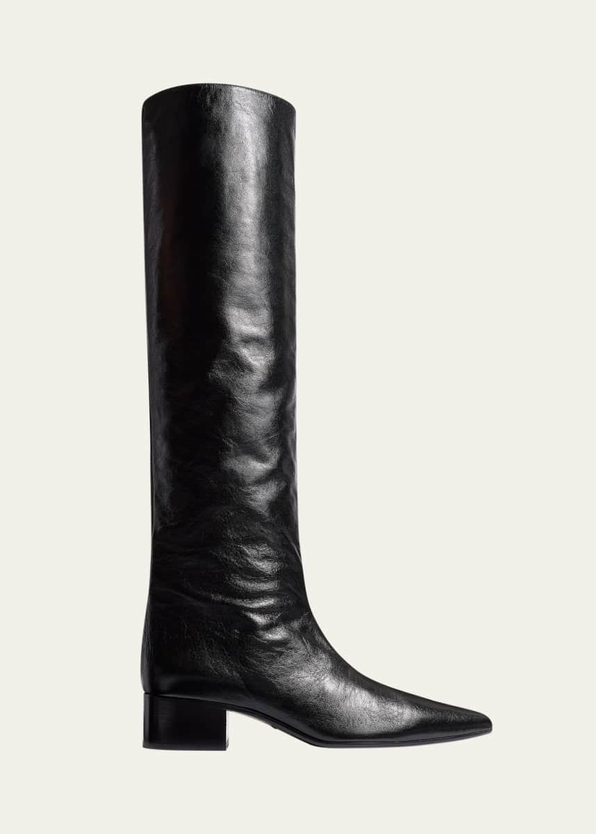 Khaite Andee Leather Knee Boots