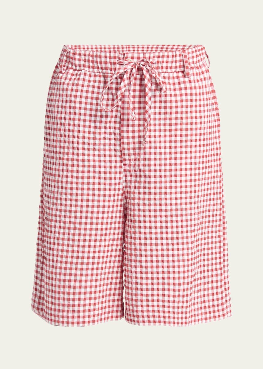 Marni Men's Gingham Seersucker Shorts