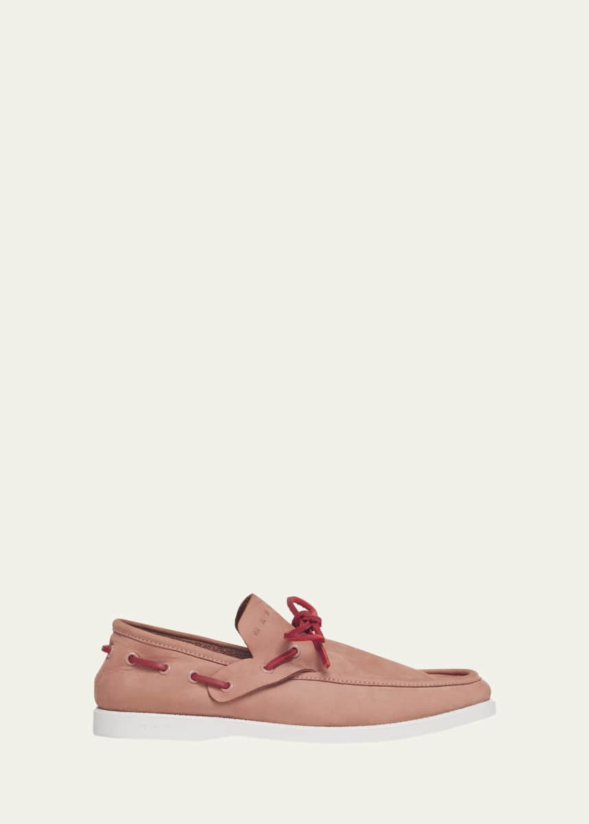 Marni Suede Moccasin Boat Shoes