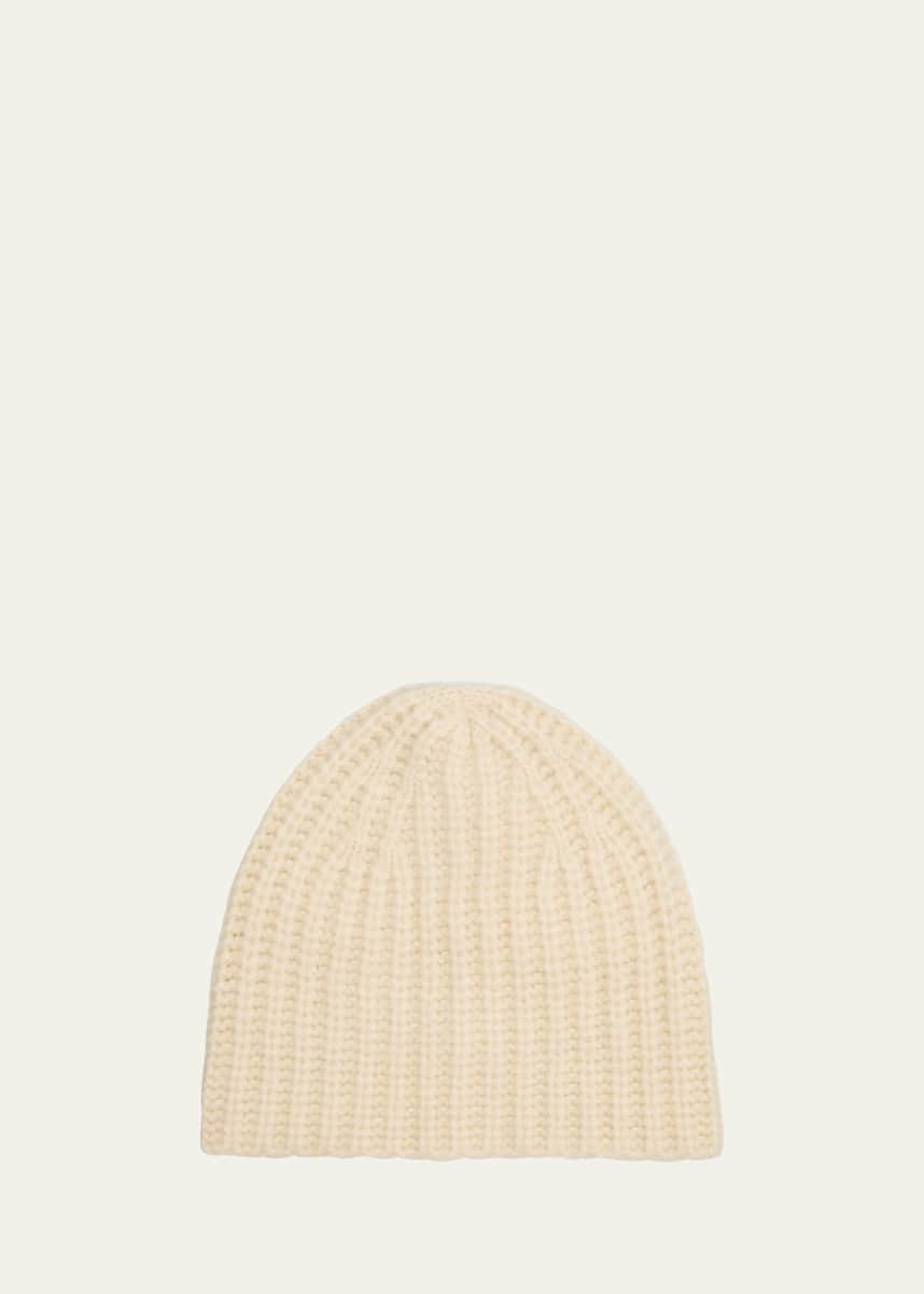 THE ROW Isty Cashmere-Silk Rib Beanie