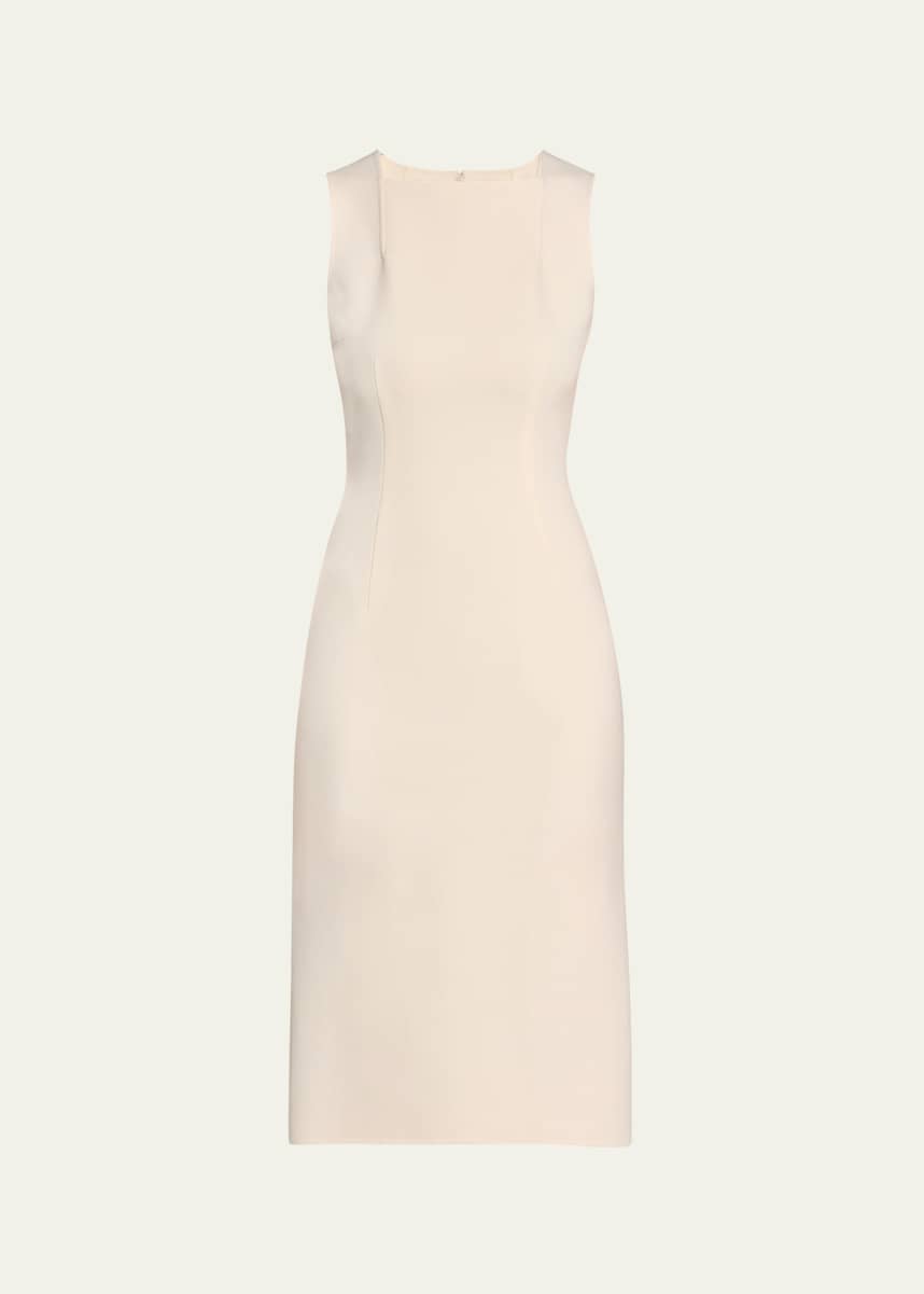 Michael Kors Collection Square-Neck Crepe Sheath Dress