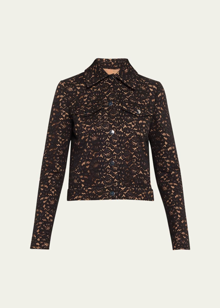 Michael Kors Collection Lace Jean Jacket