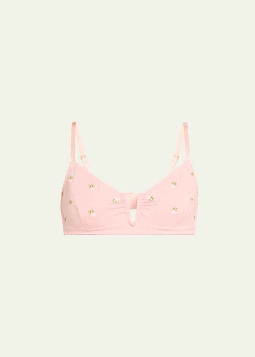 Videris Lingerie Angela Floral-Embroidered Soft Cup Bra