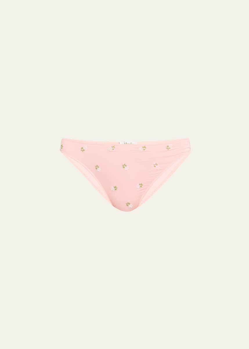 Videris Lingerie Whitney Floral-Embroidered Bikini Briefs