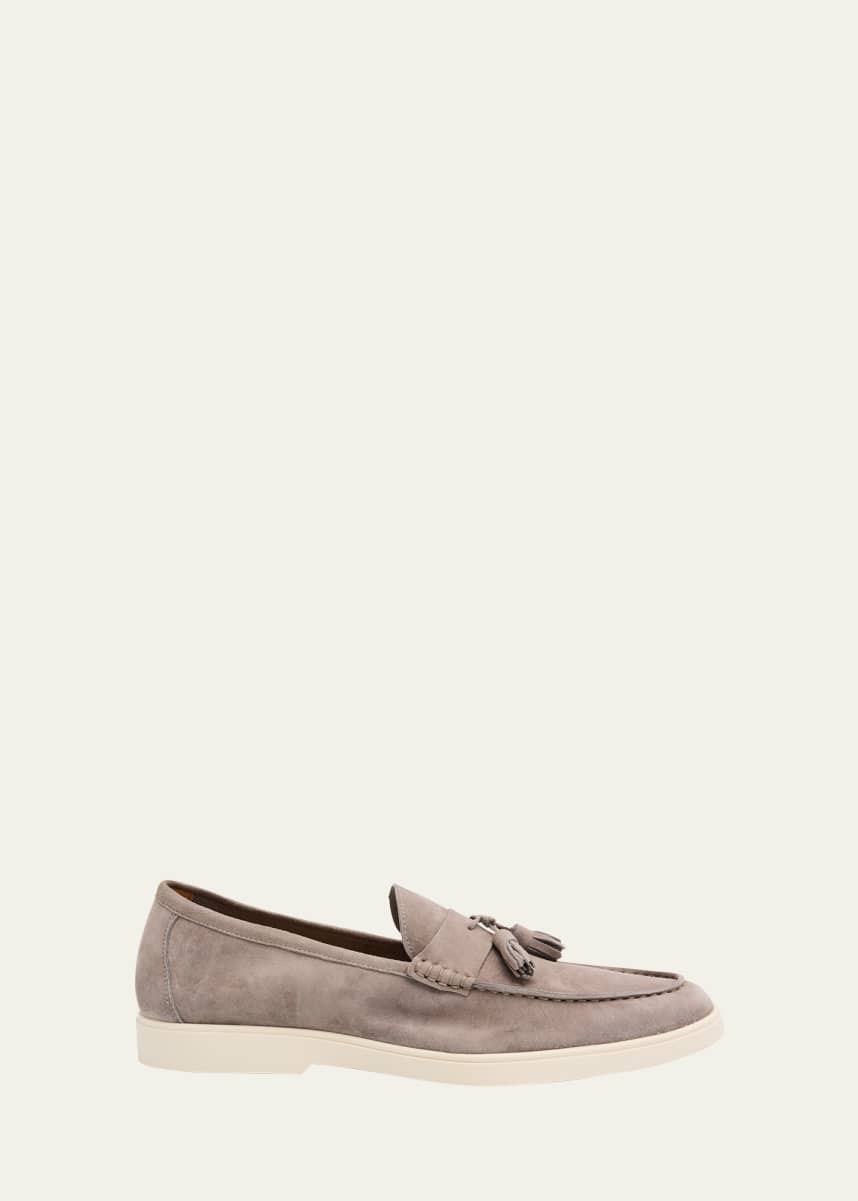 Ron White Men's Jaxon Weatherproof Suede Tassel Loafers