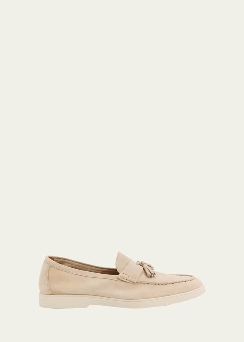 Ron White Men's Jaxon Weatherproof Suede Tassel Loafers