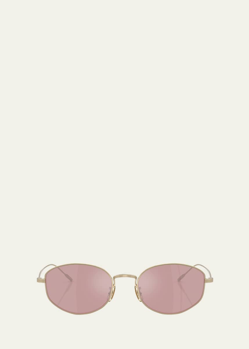 Oliver Peoples Titanium Oval Sunglasses