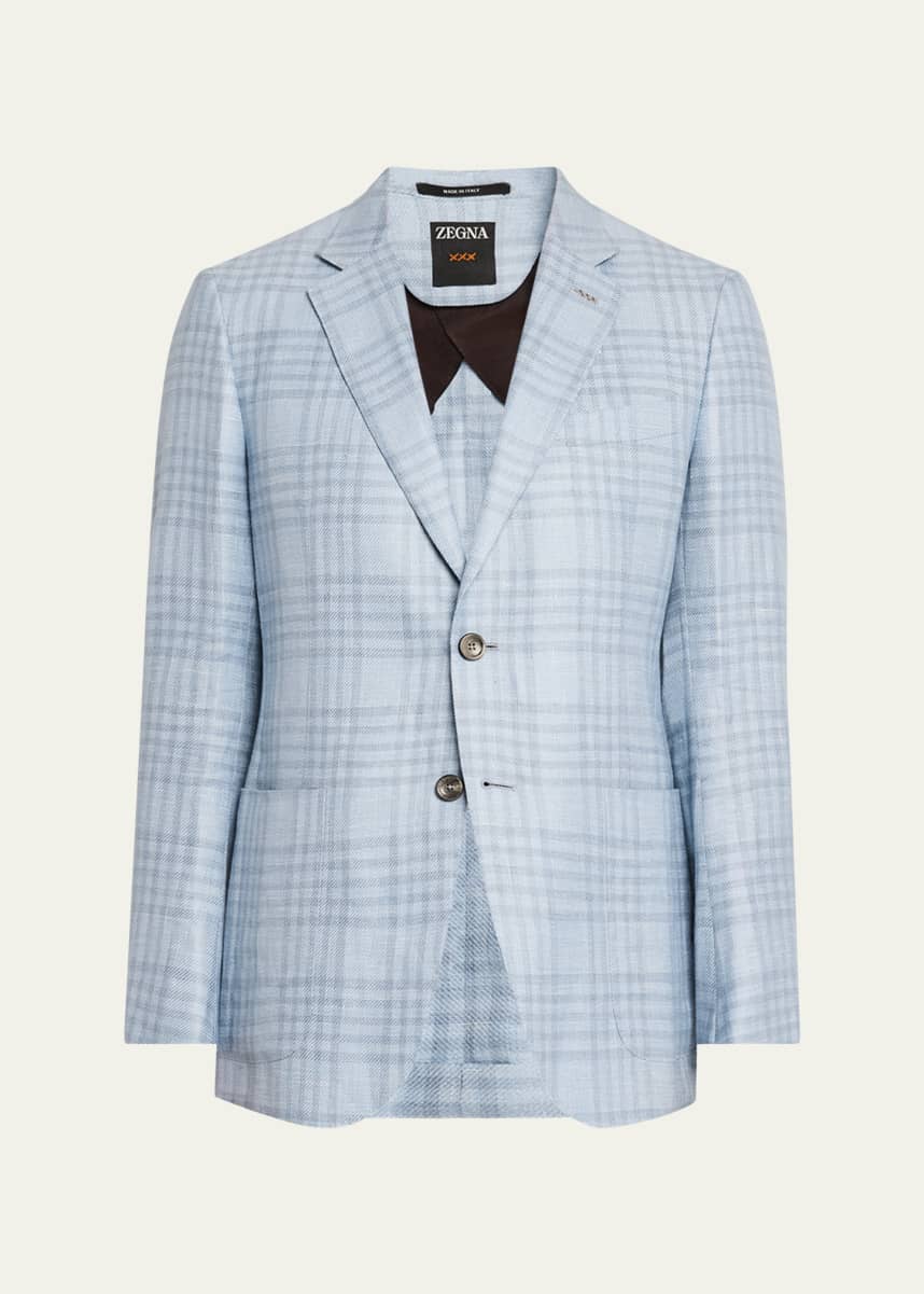 ZEGNA Men's Large Check Sport Coat