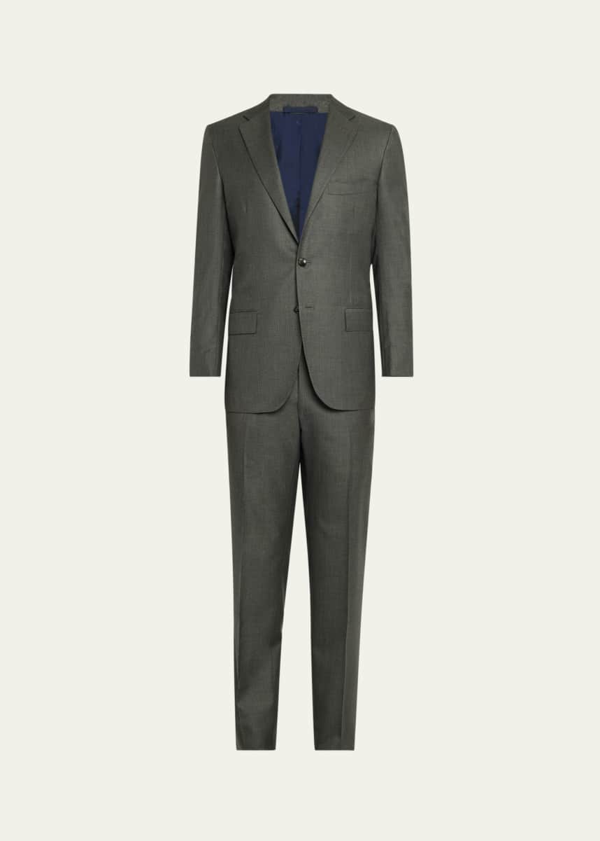 Kiton Men's Textured Cashmere-Silk Suit