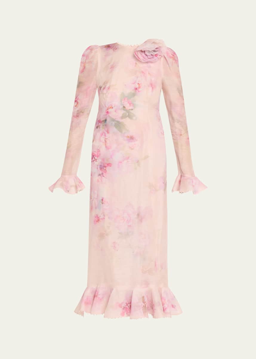 Zimmermann Crush Flower Midi Dress