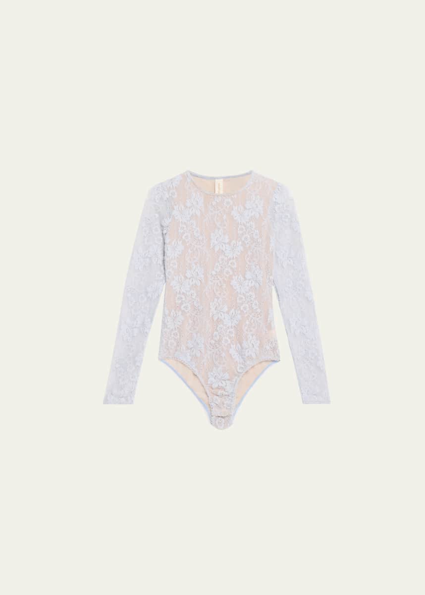 Zimmermann Long-Sleeve Lace Bodysuit