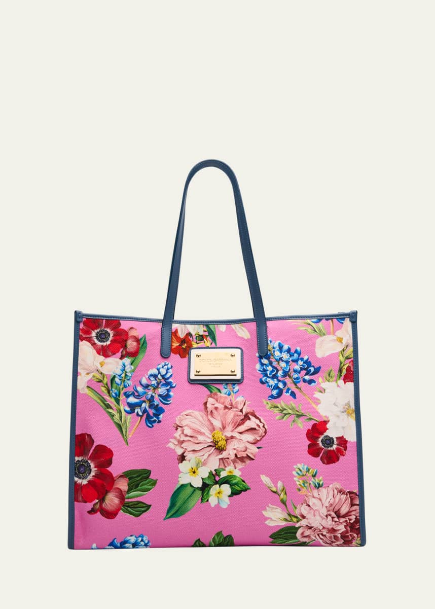 Dolce&Gabbana Floral Canvas Tote Bag