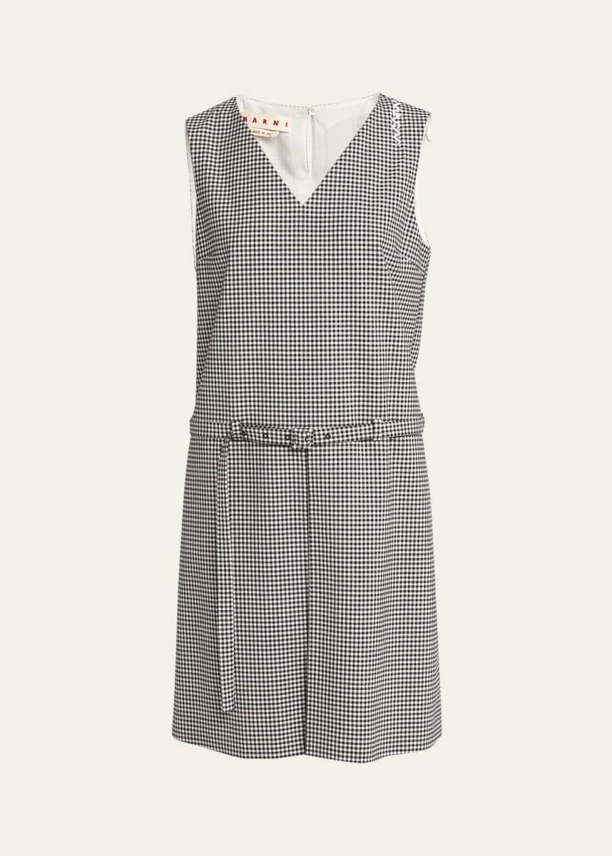 Marni Checker Belted Mini Dress
