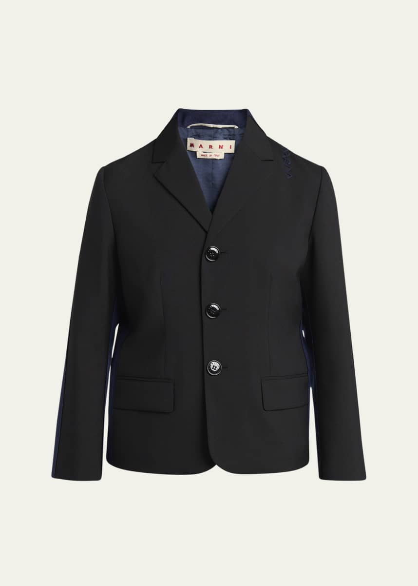 Marni Two-Tone Wool Baby Chest Jacket