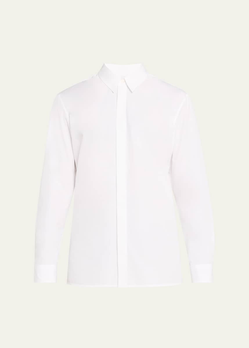 Gabriela Hearst Men's Nicolas Concealed-Placket Sport Shirt