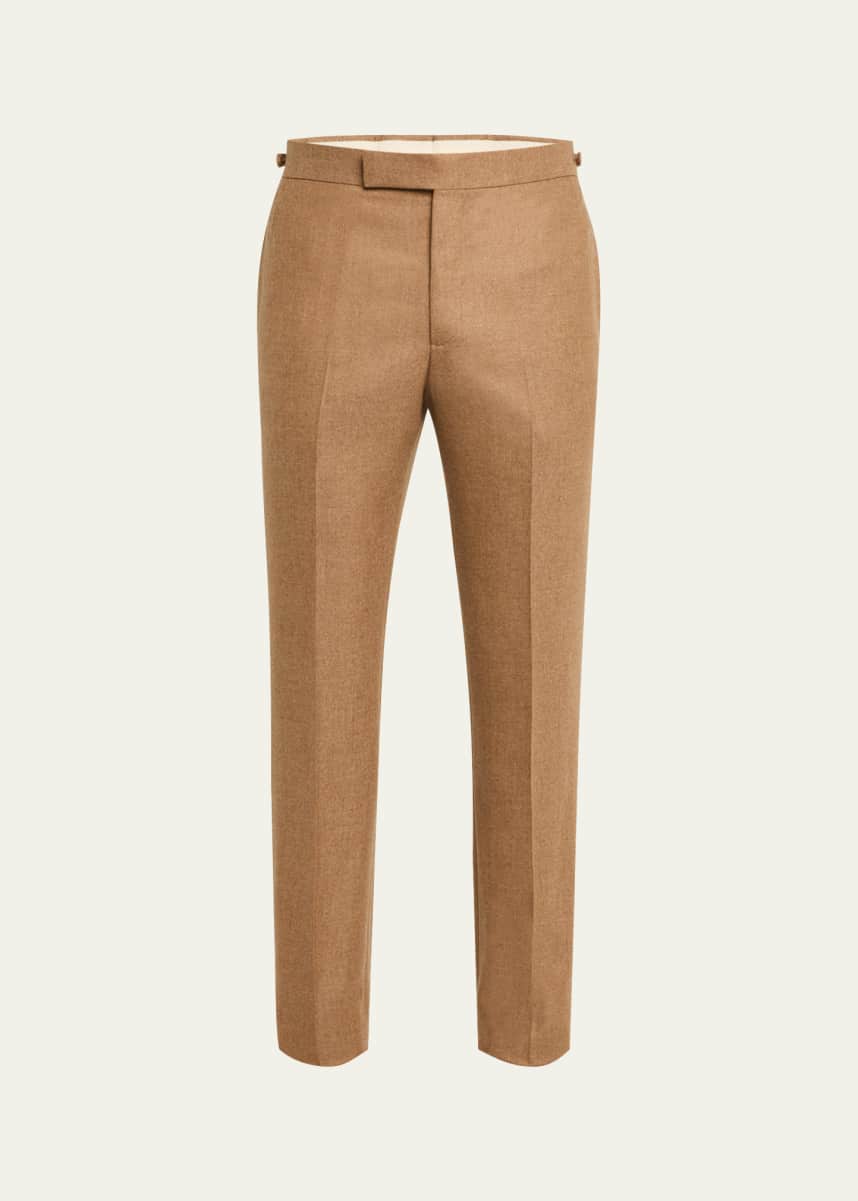 Gabriela Hearst Men's Sebastian Wool-Cashmere Flannel Pants