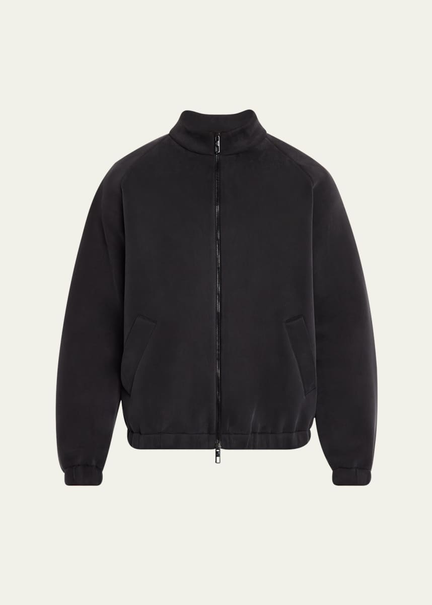 Giorgio Armani Men's Cupro-Blend Jersey Blouson Jacket