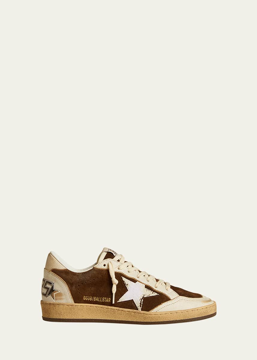 Golden Goose Ball Star Suede Bi-Color Sneakers