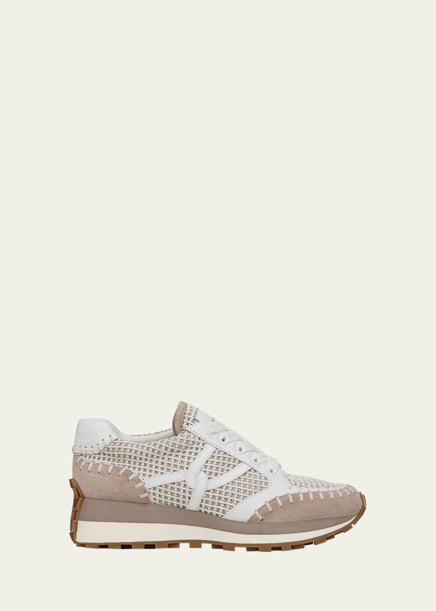 Veronica Beard Valentina Mesh Net Retro Sneakers