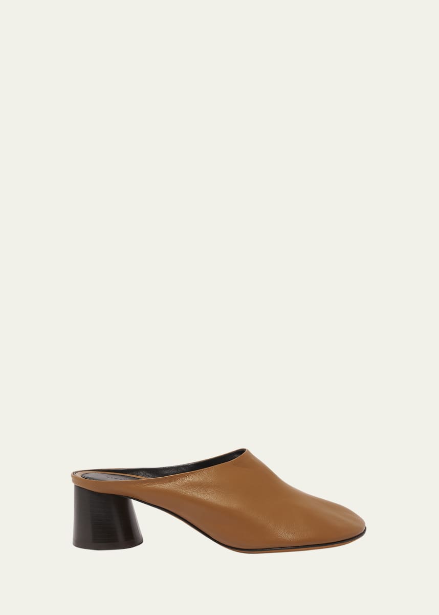 Proenza Schouler Glove Lambskin Block-Heel Mules