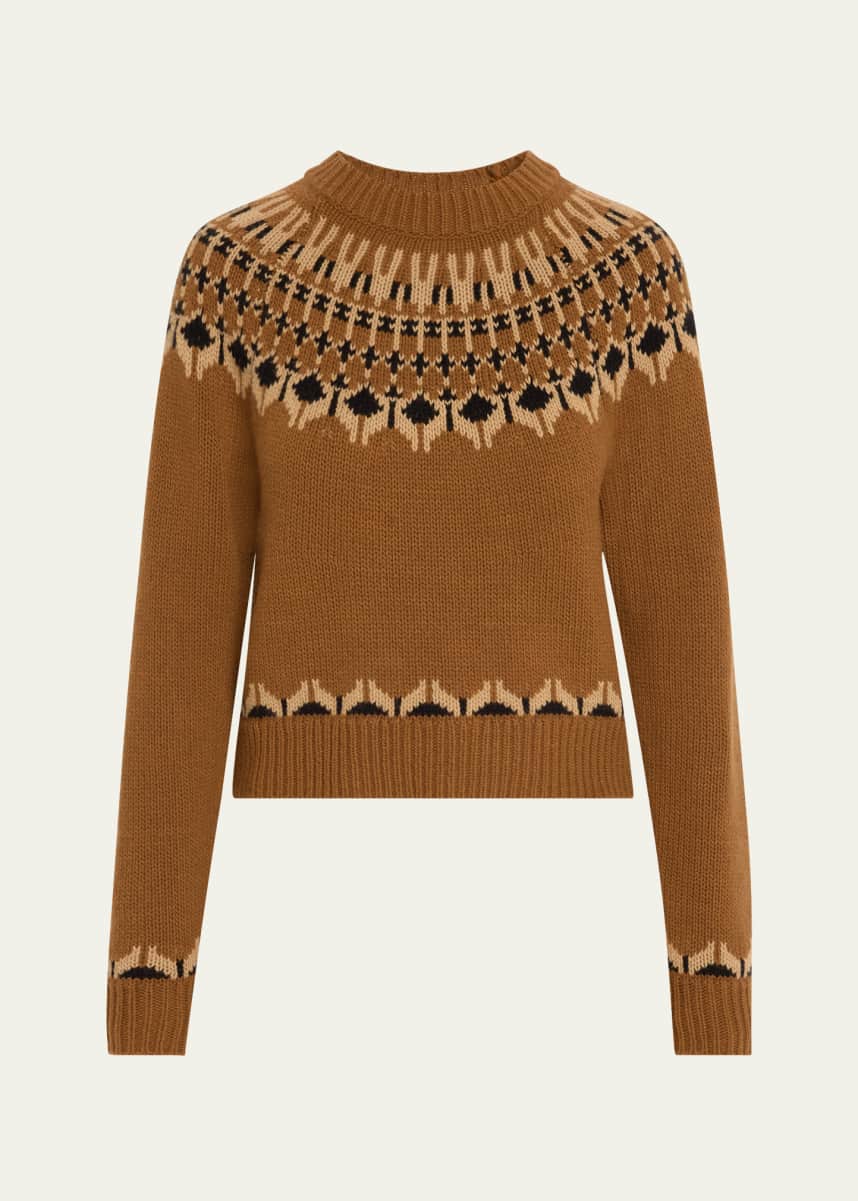 Nili Lotan Fern Fair Isle Wool Sweater
