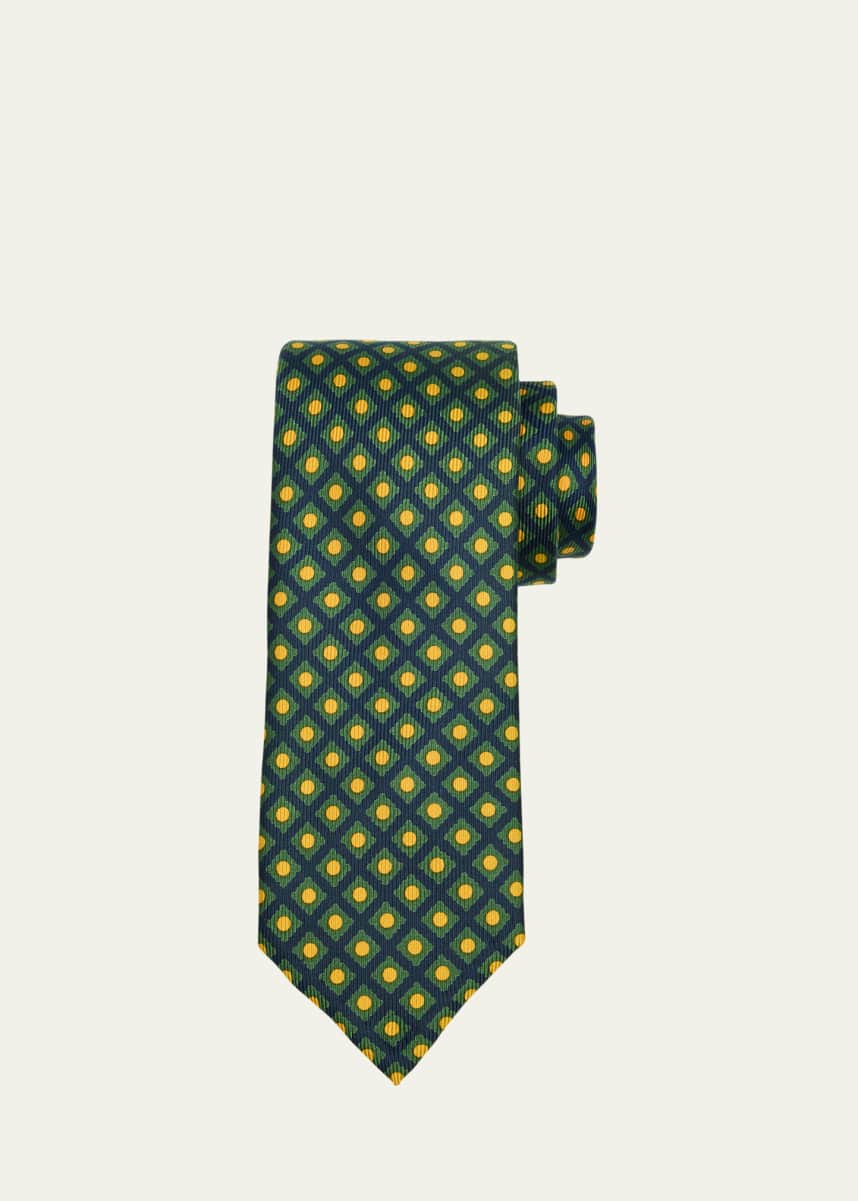 Petronius 1926 Men's Limited Edition Geometric Silk Tie