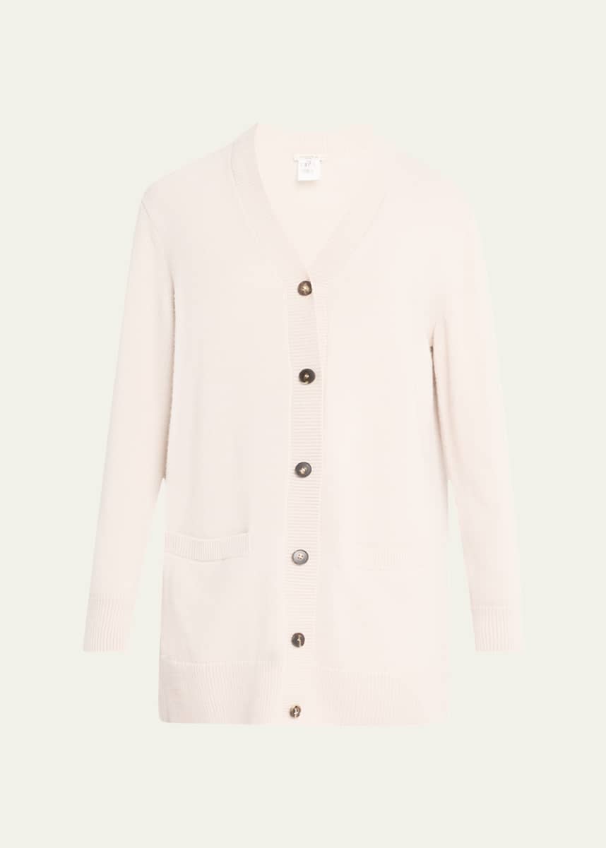 Lafayette 148 New York Button-Down Wool-Cashmere Cardigan