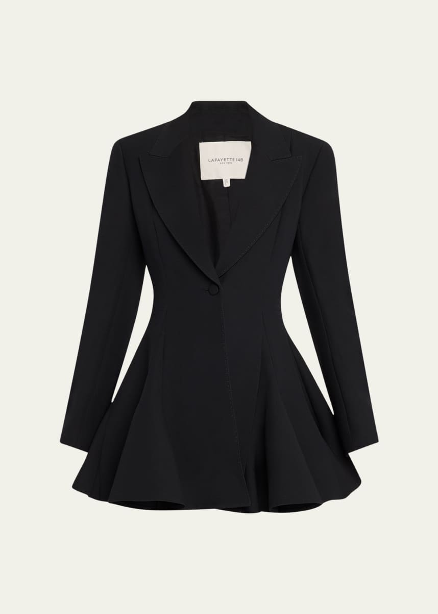 Lafayette 148 New York Single-Button Godet Blazer