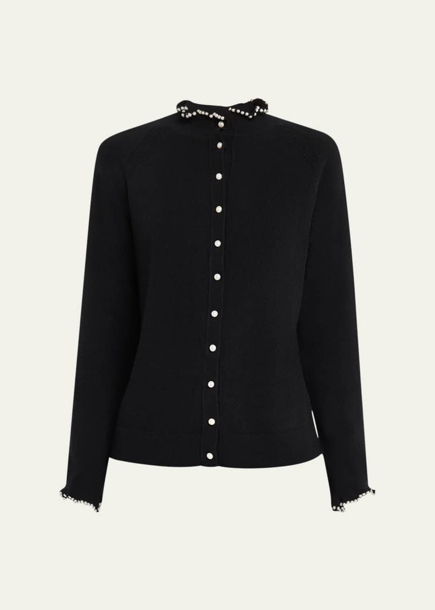 Lafayette 148 New York Pearl-Button Cashmere Cardigan