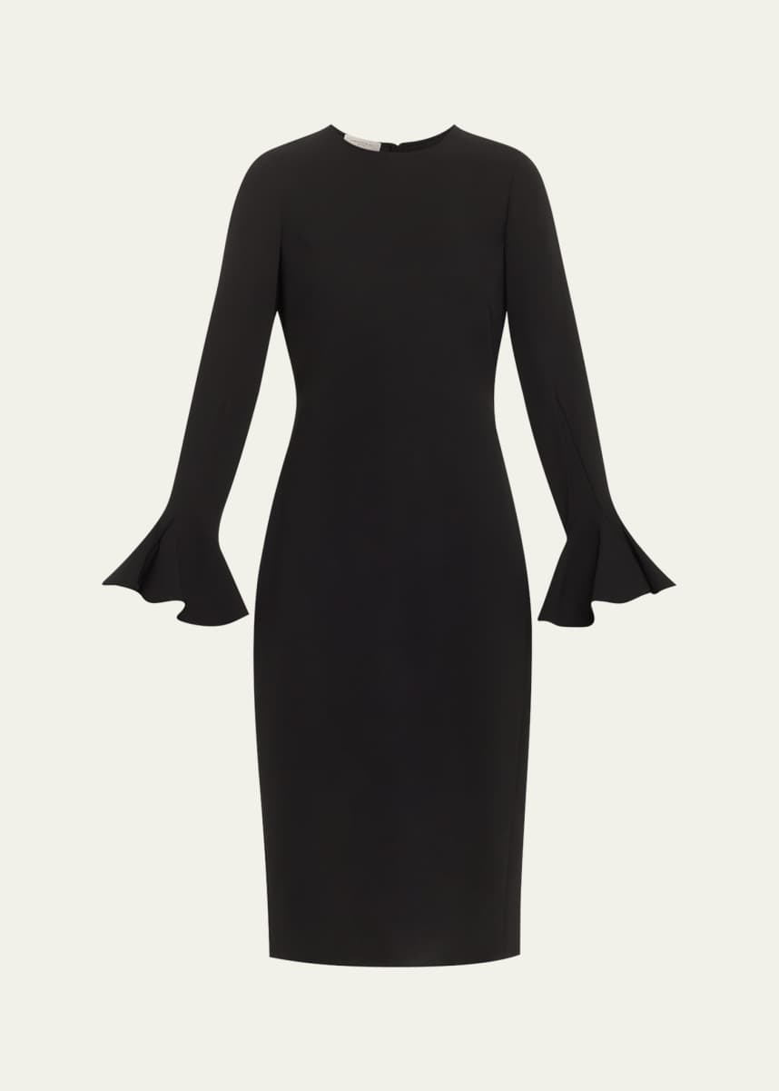 Lafayette 148 New York Pearl-Embellished Midi Sheath Dress