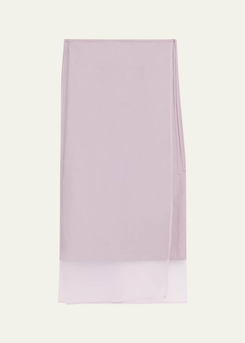 Brunello Cucinelli Crispy Cotton Midi Sarong Skirt