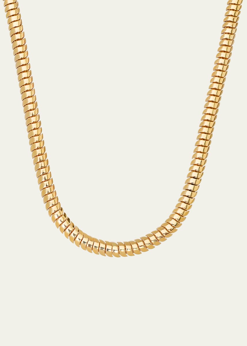 Shylee Rose Jewelry 14K Yellow Gold Thin Cobra Necklace, 16"L