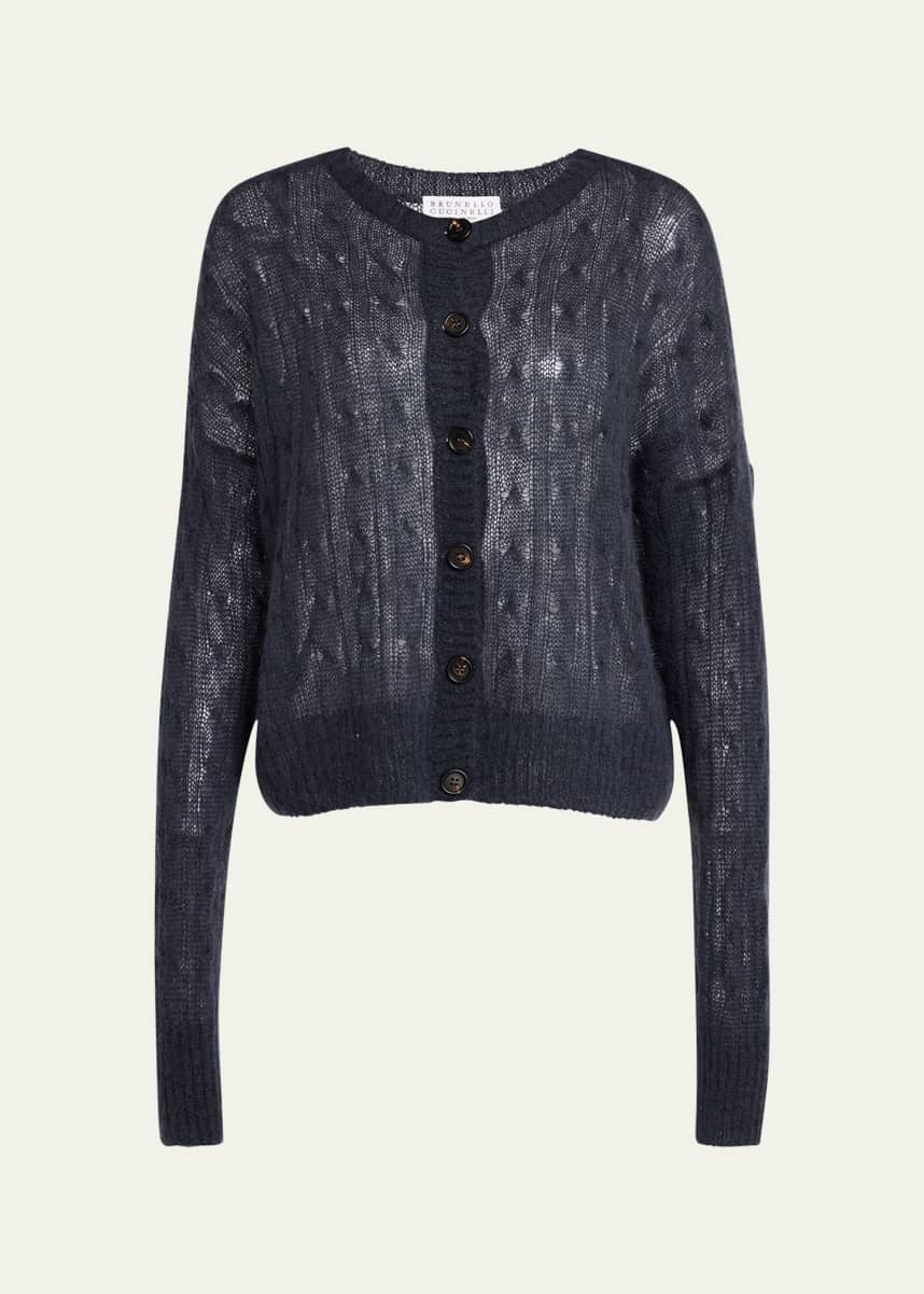 Brunello Cucinelli Mohair Cable Cardigan