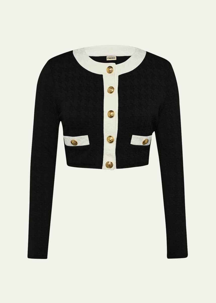 L'Agence Adaline Colorblock Chic Swim Cardigan